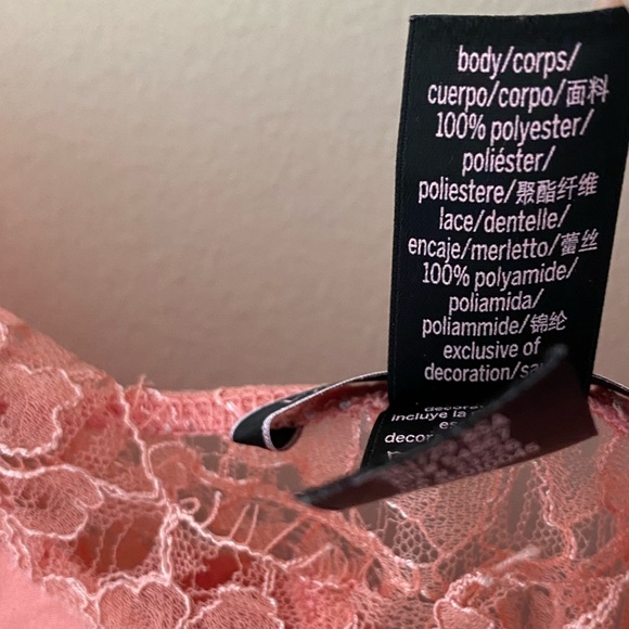 Women’s Victoria’s Secret Orange Lace Slip Camisole Lingerie Tank Top Size Large - Picture 4 of 6